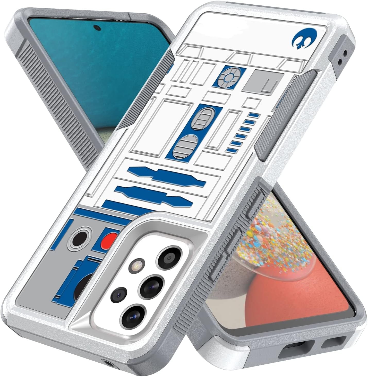 Case for Samsung Galaxy A53 5G, R2D2 Astromech Droid Robot Pattern Shock-Absorption Hard PC and Inner Silicone Hybrid Dual Layer Armor Defender Case for Samsung Galaxy A53 5G (A002)