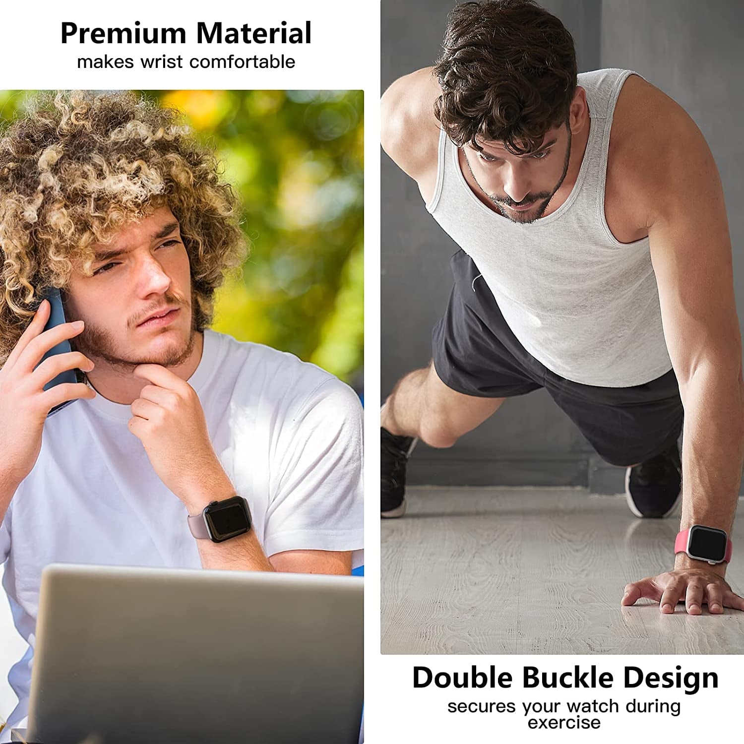 4 Pack Sport Bands Compatible with Apple Watch Bands Series 9, Watch Band for Women 38Mm 40Mm 41Mm 42Mm 44Mm 45Mm 49Mm,Soft Silicone Waterproof Strap for Iwatch Bands SE 8, 7, 6, 5, 4, 3, 2, 1