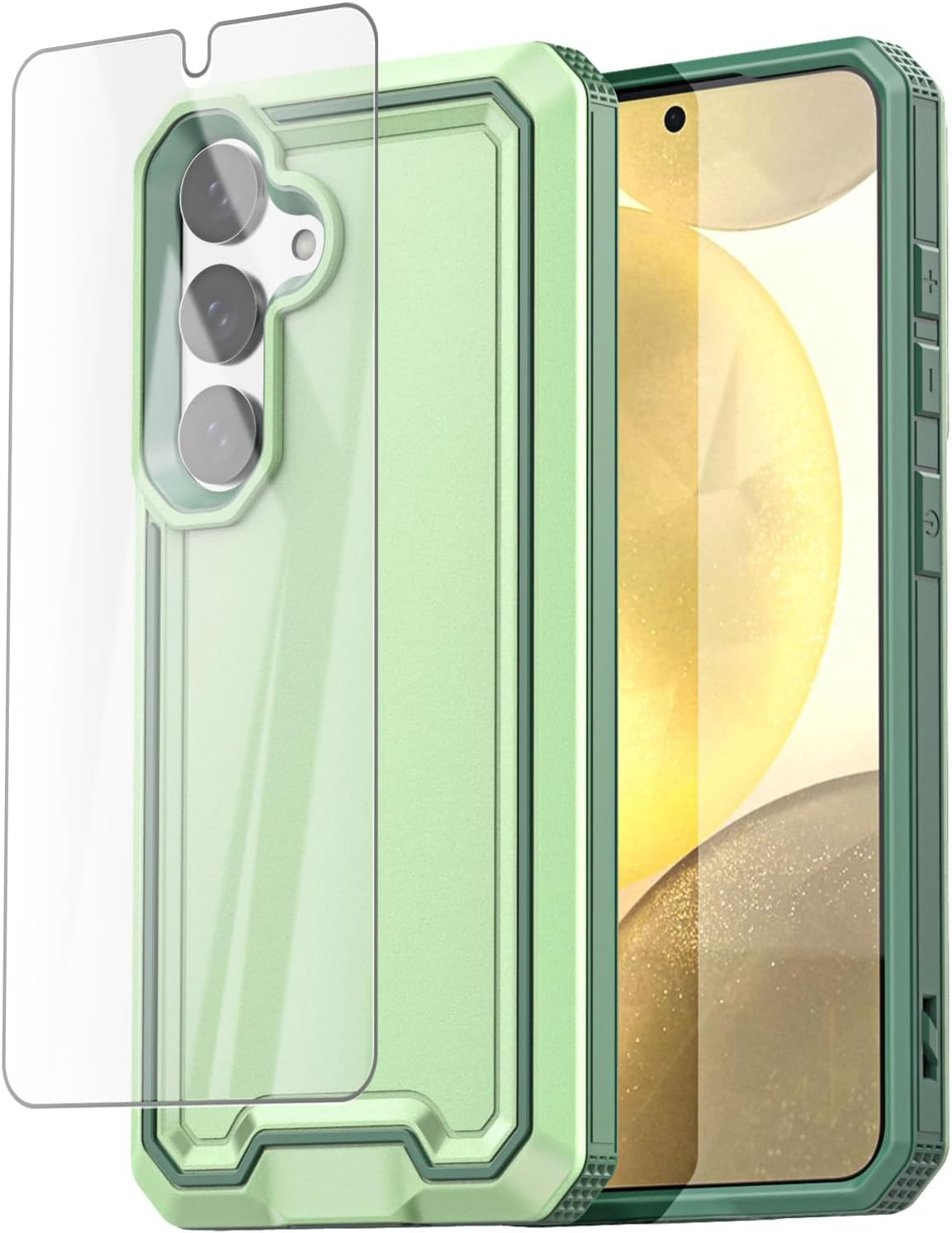 Aicase for Samsung Galaxy S24 Case 5G Built-In Stand with Glass Screen Protector,Heavy Duty Drop Protection Full Body Rugged Shockproof Military Protective Tough Durable Cover for Galaxy S24_6