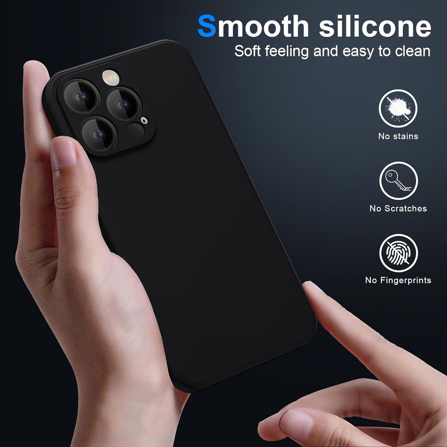 For Samsung Galaxy A53 5G Case,[Silky Touch Premium Liquid Silicone][Camera Protection] [Soft Anti-Scratch Microfiber Lining],Slim Soft Shockproof Phone Case,Black 1-Sam A53-01