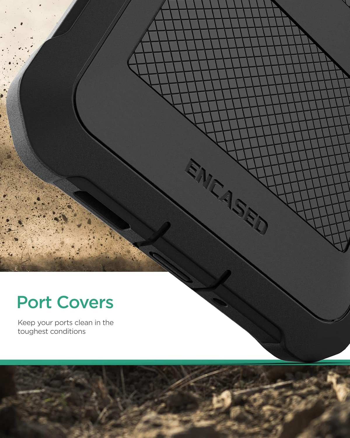 Encased Samsung A53 5G Case with Built-In Screen Protector and Holster Belt Clip (Falcon Armor, Galaxy A53)