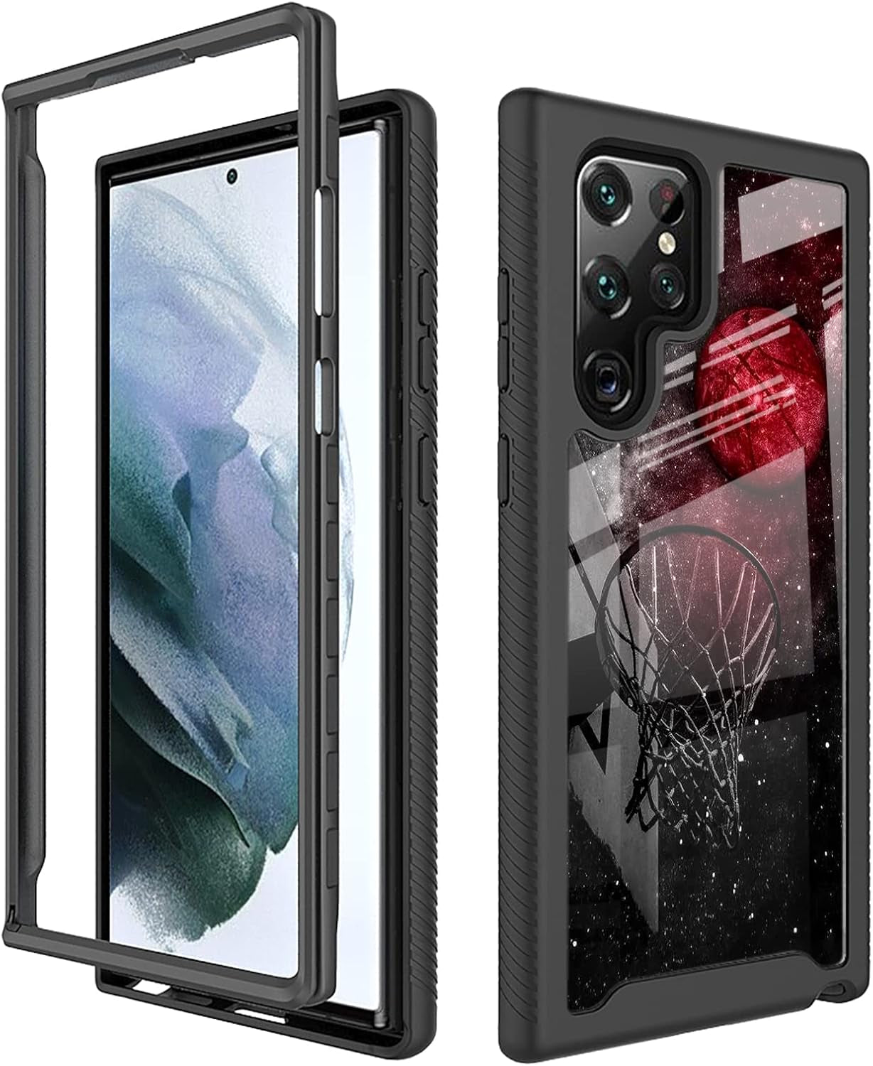 Compatible with Samsung Galaxy S22 Ultra Case Cartoon Cats for Boys Girls Full-Body Dual Layer Rugged Shockproof Bumper Heavy-Duty Protective Cover