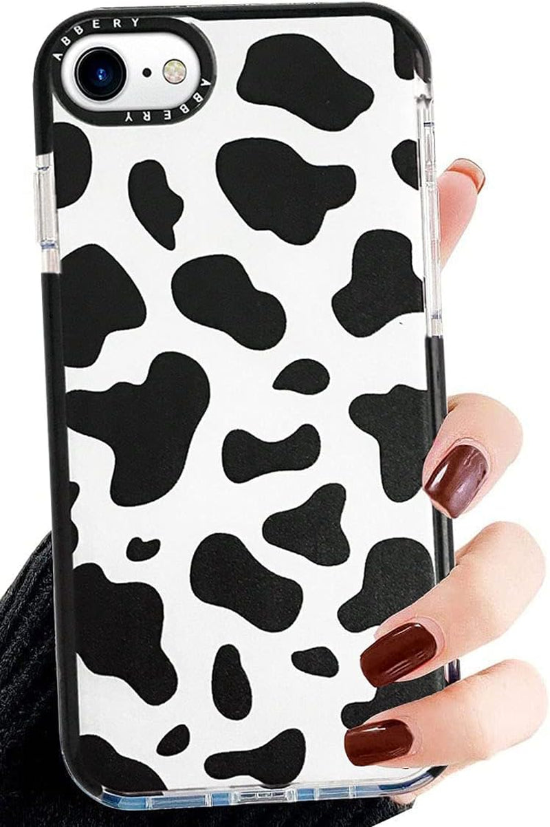 Abbery Designed for Iphone 15 plus Case Cow Print Clear with Design Cow Pattern Cute Durable Silicone TPU Sturdy Shockproof Protective Woman Girls Aessthetic Phone Cover (For Iphone 15 Plus)  Abbery For Iphone 6/6S/7/8/Se 2/Se 3  