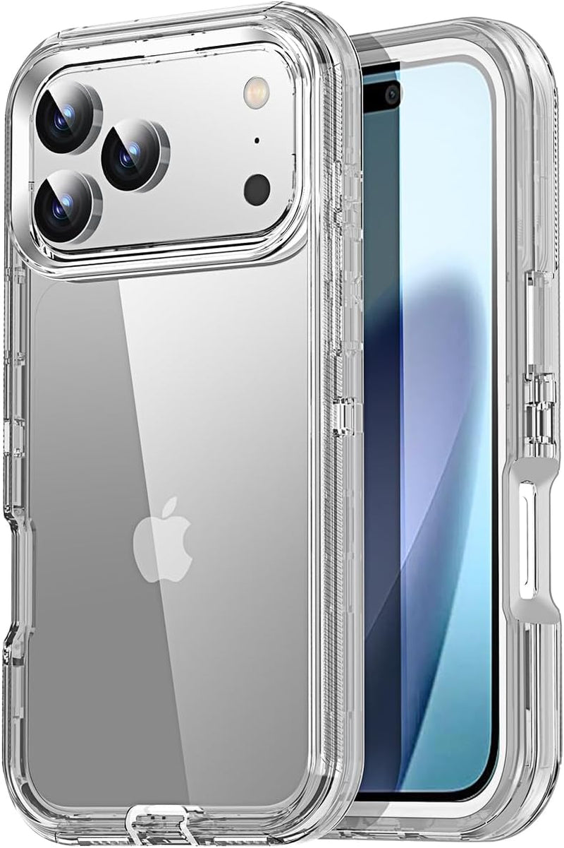Aicase for Iphone 17 Pro Max Case Clear 3 in 1 Heavy Duty Drop Protection Full Body Rugged Shockproof/Dust Proof 3-Layer Military Protective Tough Durable Cover for Iphone 17 Pro Max 6.3"_910