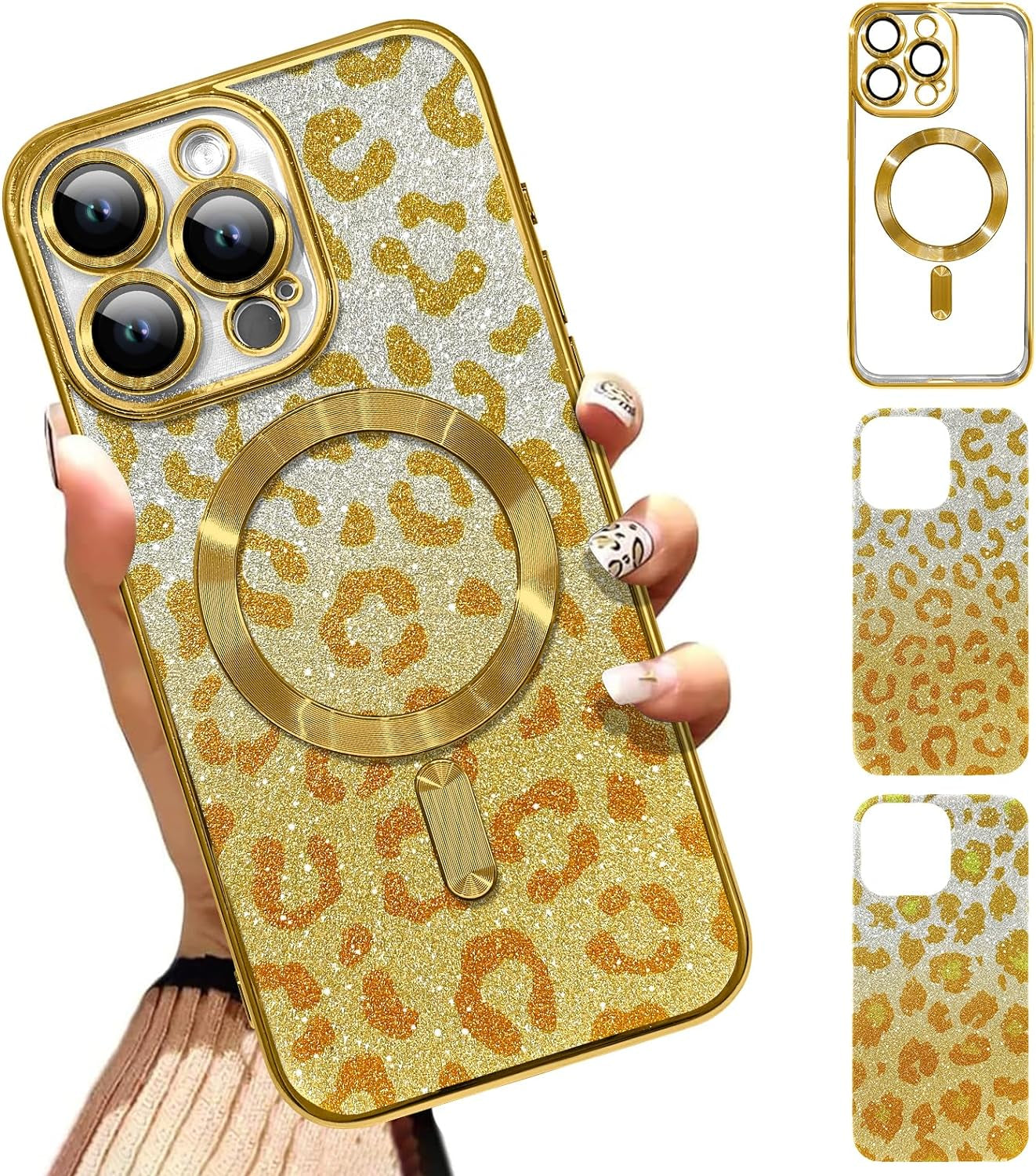 Illians Case for Iphone 14 Pro Max (Compatible with Magsafe) Camera Lens Protector Glitter Bling Plating Case Shockproof Protection Anti-Scratch Iphone 14 Pro Max Case for Women Men - Blue  Illians   