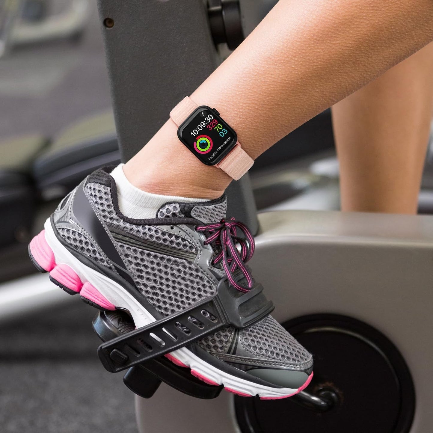 2 Pack Ankle Band Compatible with Apple Watch 49Mm 45Mm 44Mm 42Mm 41Mm 40Mm 38Mm, Lightweight and Breathable Nylon Armband for Women and Men, Sport Ankle Strap for Iwatch SE Ultra Series 9 8 7 6 5 4 3 2 1