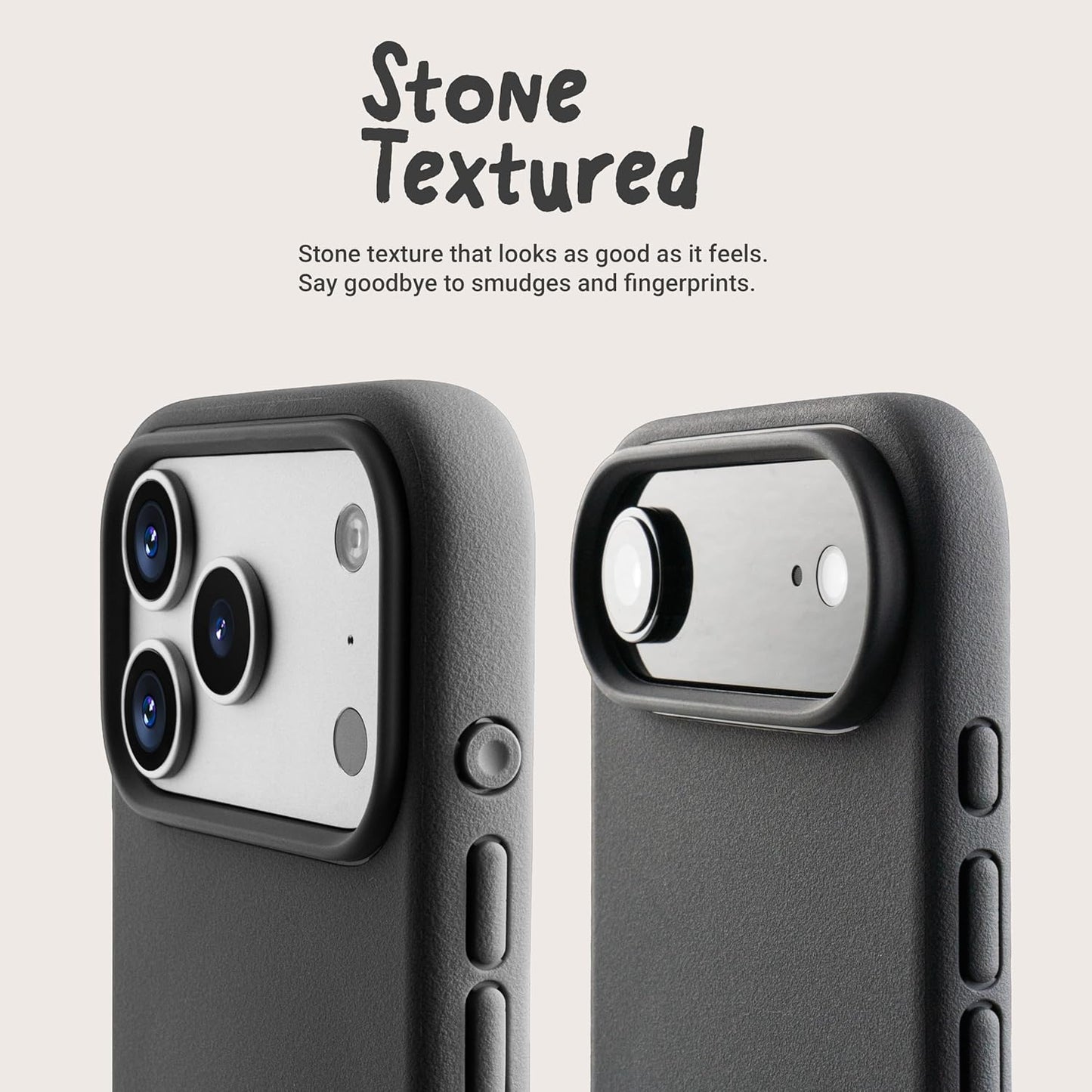 Tineeowl for Iphone 17 Pro Max Magnetic Case, Camera Control Button, Compatible with Magsafe, TPU, Minimalist, Slim/Thin, Grippy - Dune Series (Almost Black, Iphone 17 Pro Max)