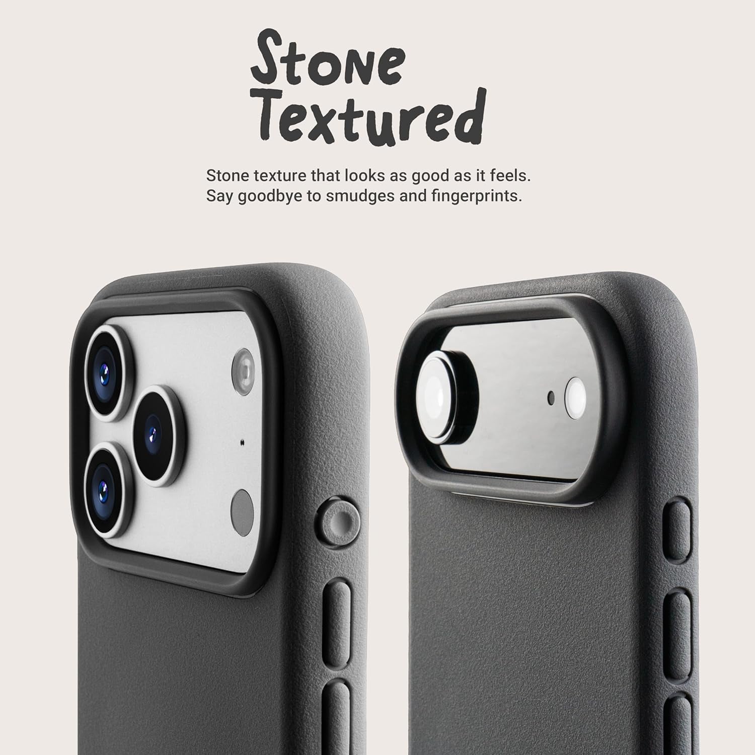 Tineeowl for Iphone 17 Pro Max Magnetic Case, Camera Control Button, Compatible with Magsafe, TPU, Minimalist, Slim/Thin, Grippy - Dune Series (Almost Black, Iphone 17 Pro Max)