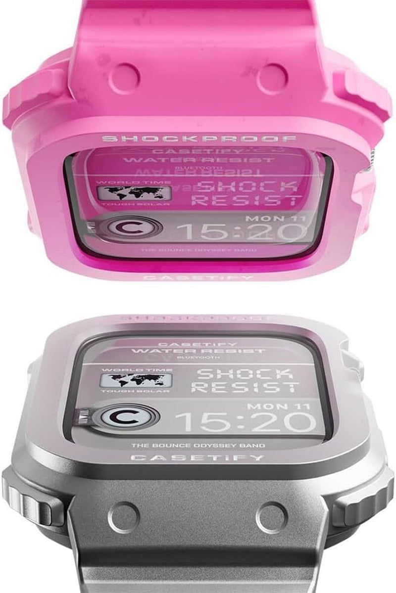 Casetify Bounce Odyssey Watch Band Compatible with Apple Watch - 40Mm/41Mm/44Mm/45Mm - Black/Silver/Bubble Gum/Electric Blue