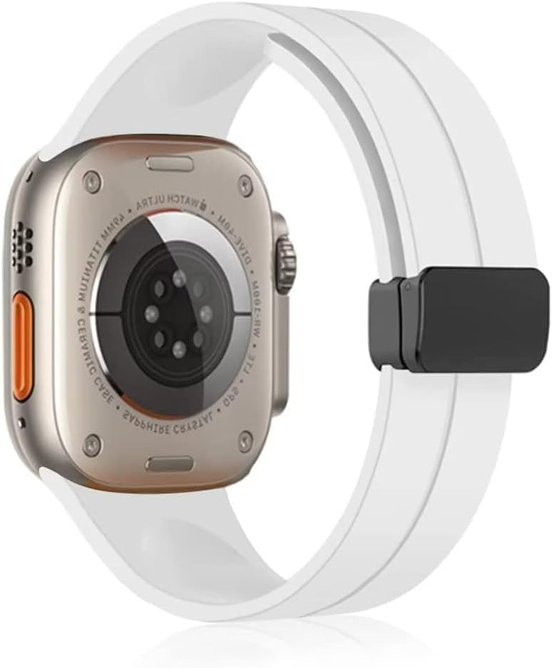 Bands for Apple Watch Strap Magnetic Lock 49Mm 45Mm 44Mm 42Mm 41Mm 40Mm 38Mm, Soft Silicon Sports Straps Compatible with Iwatch SE SE2 Series 8 7 6 5 4 3 2 1 [Watch NOT Included]