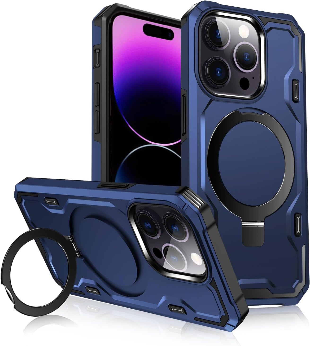 Lokyoo for Iphone 14 Pro Max Case, [Compatible with Magsafe] [Invisible Built in Stand & Ring Holder] Mil-Grade, Dual Layer Shockproof Full Protective Case for 14 Pro Max-Black  Lokyoo   