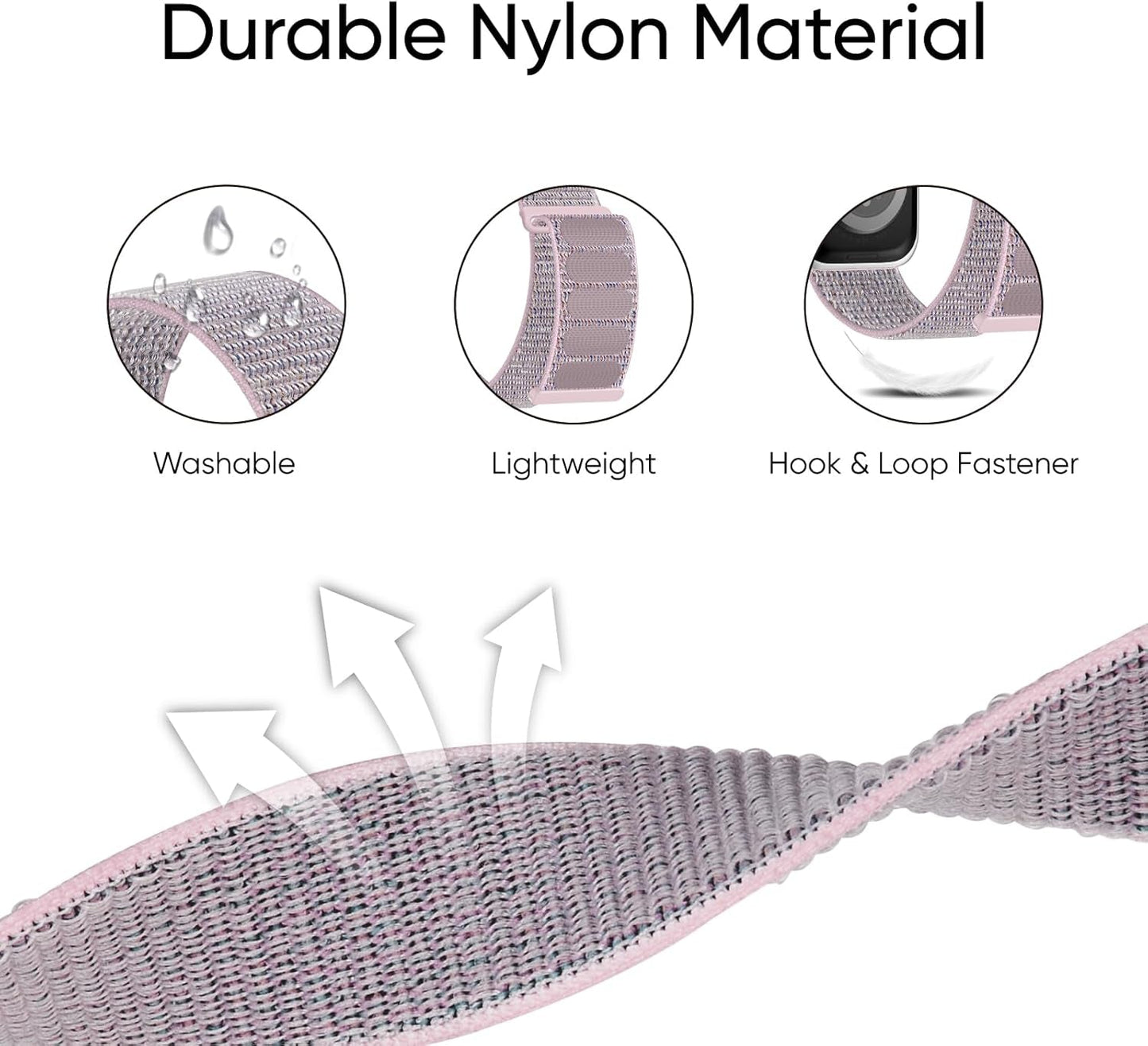 6 Pack Sport Nylon Loop Band Compatible with Apple Watch Bands 38Mm 40Mm 41Mm 42Mm 44Mm 45Mm 49Mm for Women Men, Adjustable Breathable Braided Straps for Iwatch Series 9/8/7/6/5/4/3/2/1/Se/Ultra