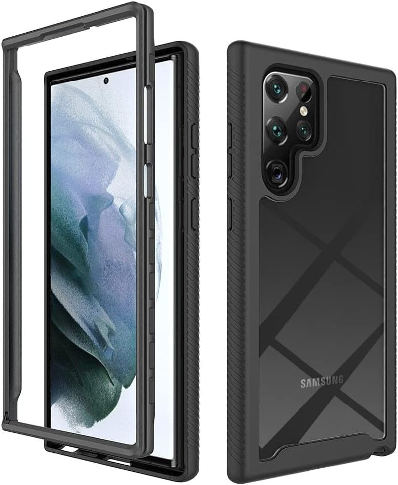 For Samsung Galaxy A14 5G Case Hybrid Drop Protection Clear Case Heavy Duty Hard Rugged Anti-Slip Bumper Anti-Scratch Armor Protective Phone Cover for Samsung Galaxy A14 Black