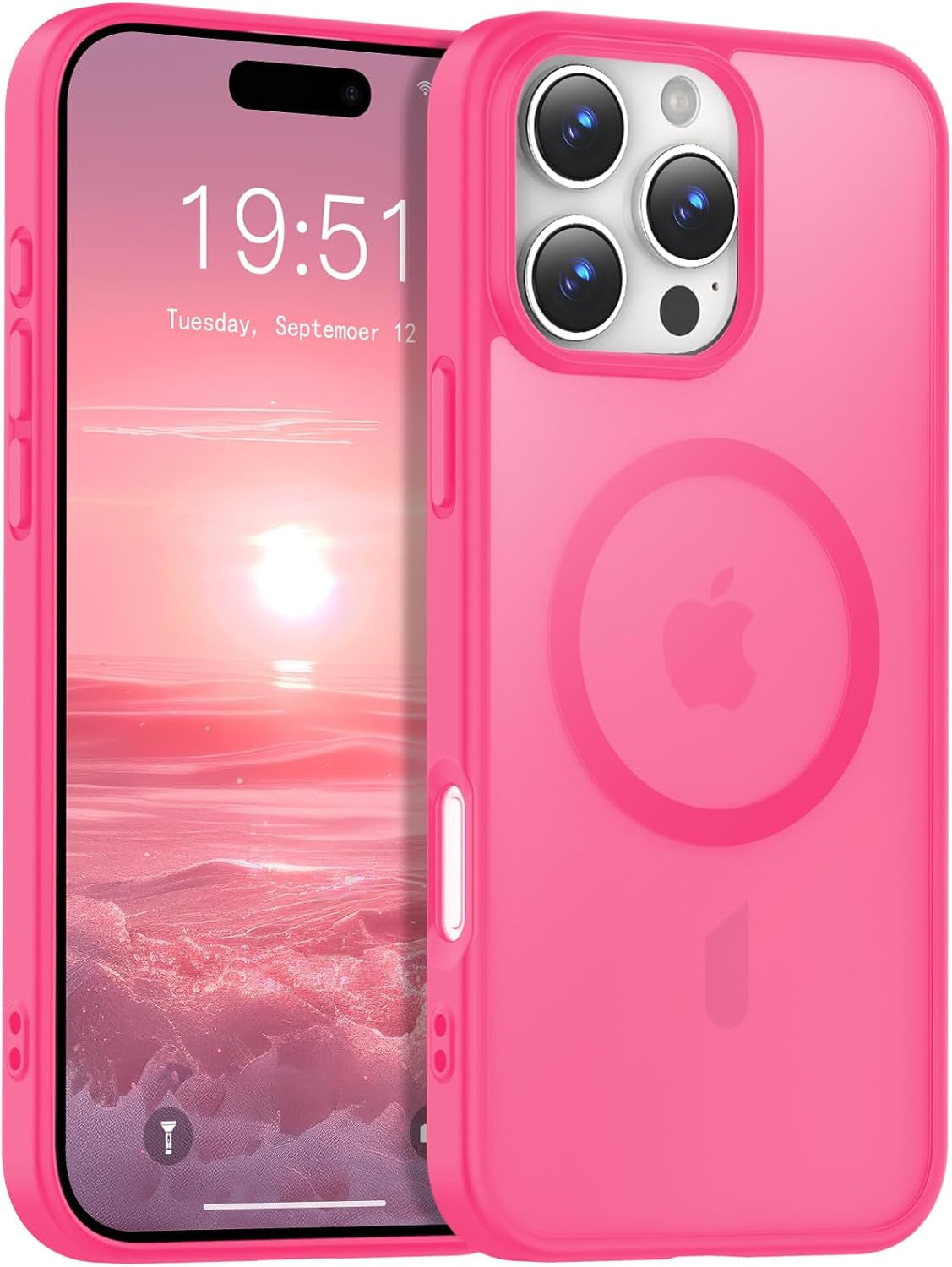 Temdan for Iphone 17 Pro Max Case Clear with Screen Protector, Compatible with Magsafe, Anti-Yellowing, Military-Grade Protection, Shockproof Slim Magnetic Phone Case Cover, Transparent