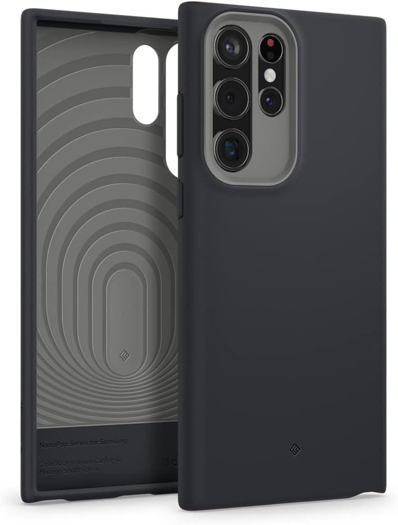 Caseology Nano Pop Silicone Case Compatible with Samsung Galaxy S22 Ultra Case 5G (2022) - Blueberry Navy