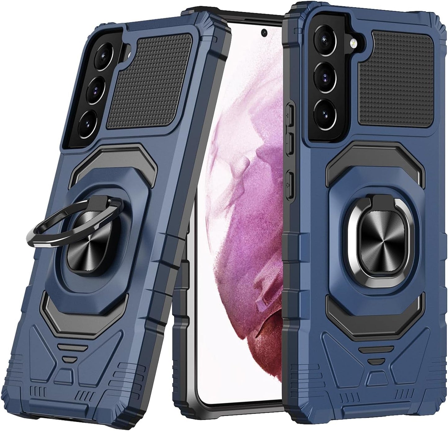 For Samsung Galaxy S22 plus Case with Kickstand Ring Magnetic Holder Military Grade for Galaxy 22+ plus Case Protective Shockproof Case Armor Cover for Galaxy S22 plus Phone Case (Red)