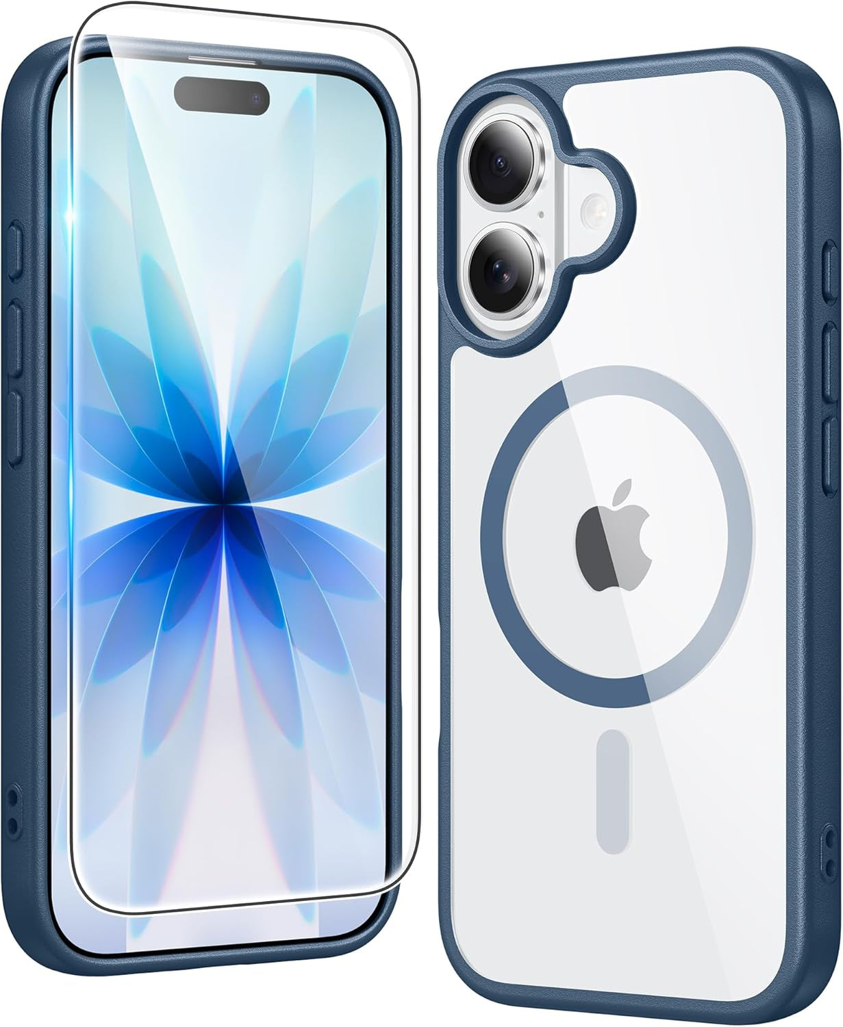 FNTCASE for Iphone 17 Pro-Max Case: Clear Magnetic Phone Cases with Screen Protector Compatible with Magsafe Slim anti Yellowing Rugged Shockproof Protective Transparent Cell Cover (A-Clear)