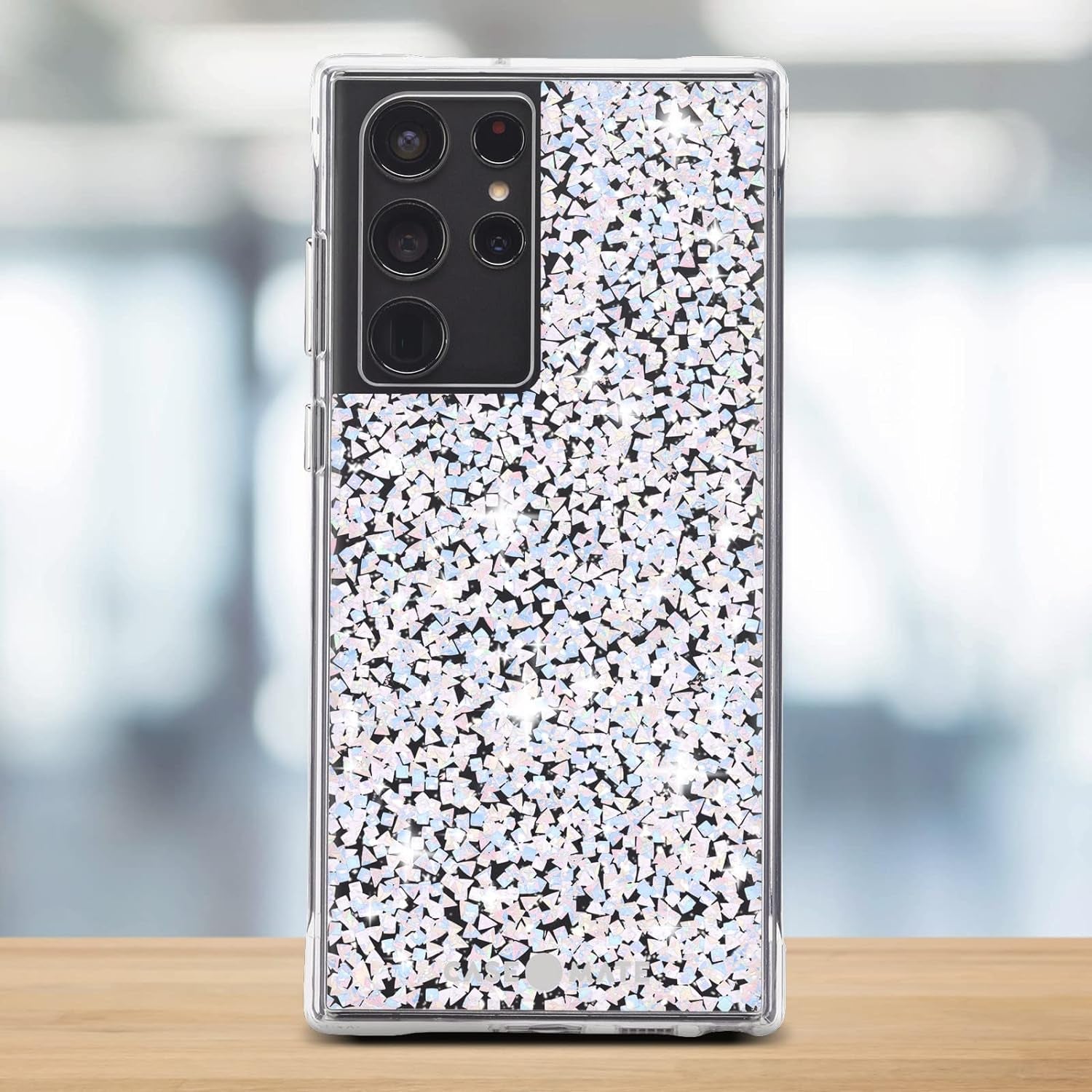 Case-Mate - TWINKLE - Case for Samsung Galaxy S22 Ultra - Reflective Foil Elements - 10 Ft Drop Protection - 6.8 Inch - Stardust