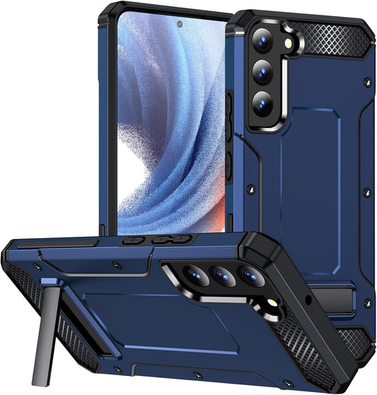 Galaxy S22 plus Case for Samsung Galaxy S22 plus Case Military Grade Drop Shockproof with Metal Kickstand Stand Armor Protective Case for Galaxy S22 plus S22+ Phone Case (Blue)