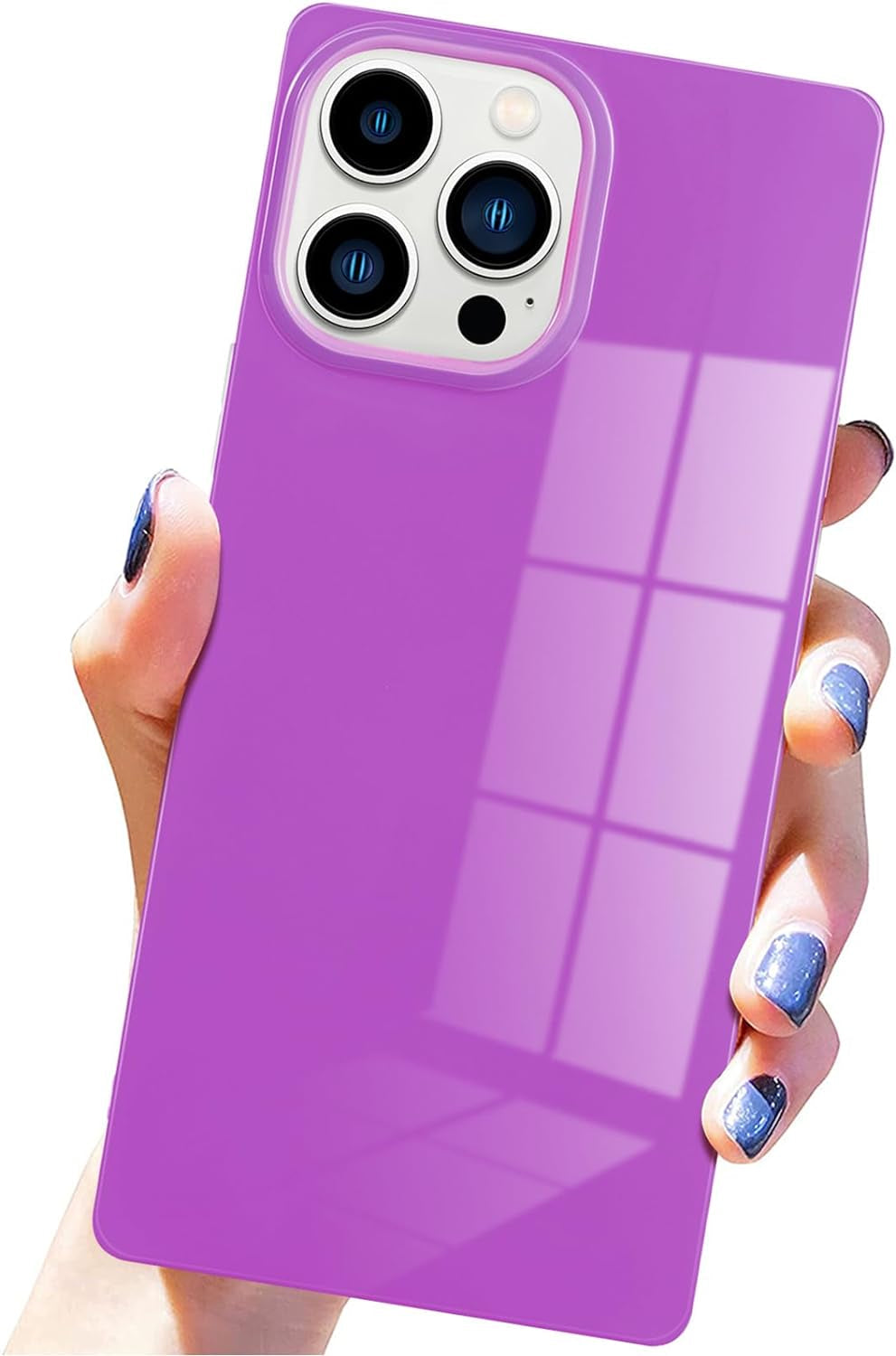 Pevezeda Neon Series Designed for Iphone 15 Pro Max Case 6.7 Inch, Cute Retro Bright Design Shockproof Phone Cases for Women Girls [Square Edge Design] [Reinforced Corners Protection], Lavender  Pevezeda   