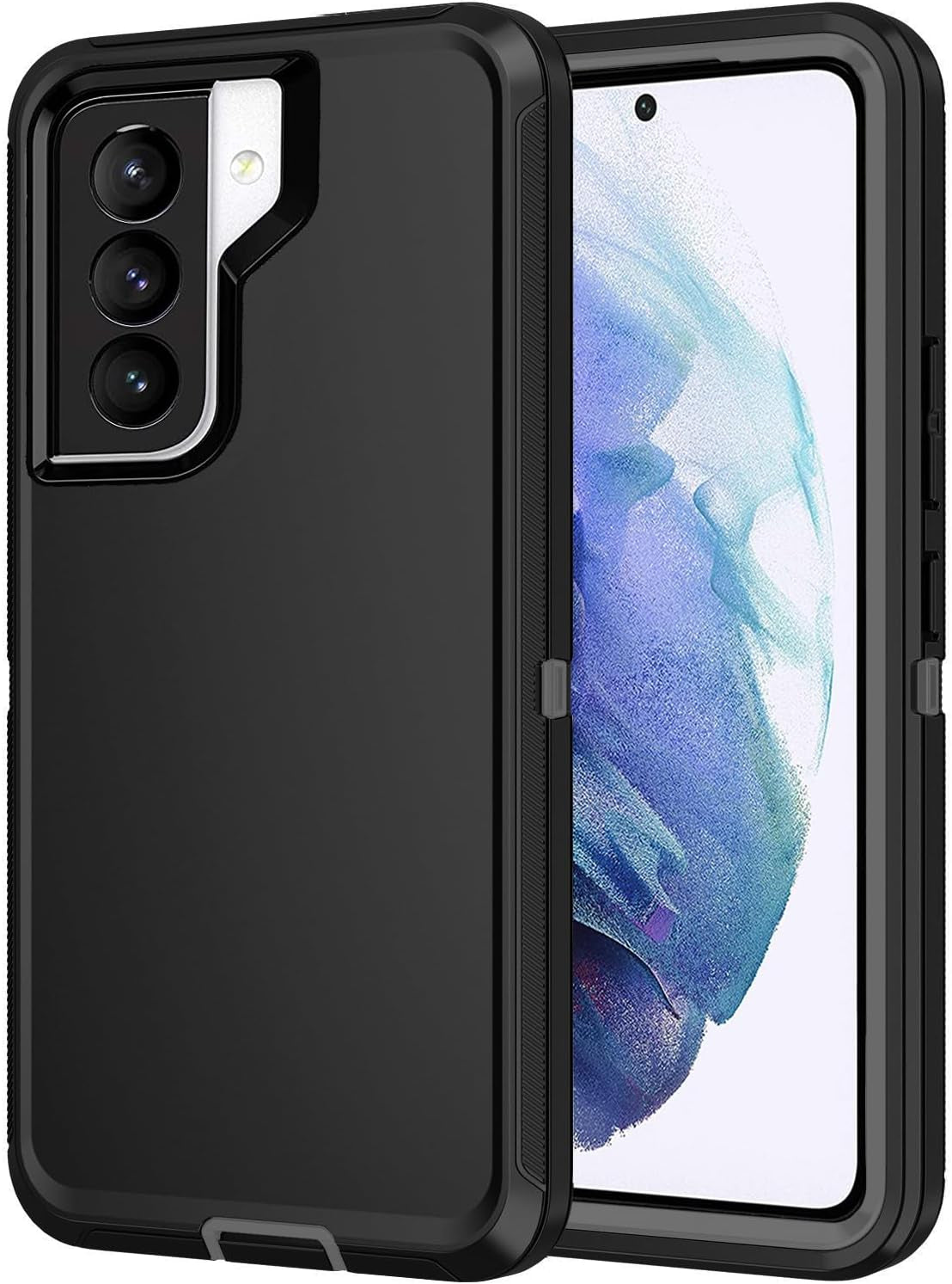 For Galaxy S22 Case,Heavy Duty Shockproof Dust/Drop Poof 3 Layers Full Bady Protection Rugged Cover Case for Galaxy S22,Turquoise