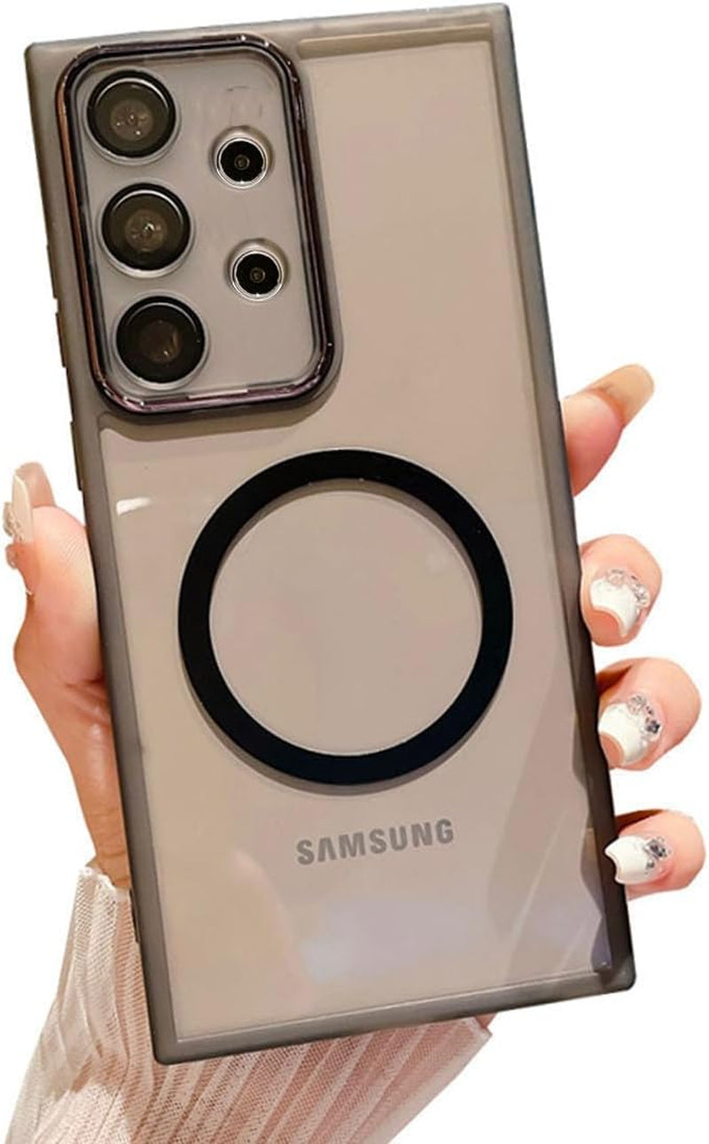 Compatible with Galaxy A53 5G Magnetic Clear Case[Compatible with Magsafe] Transparent Slim Thin TPU Bumper Shockproof Camera Lens Protective Cover Phone Case for Samsung Galaxy A53 5G(Clear)