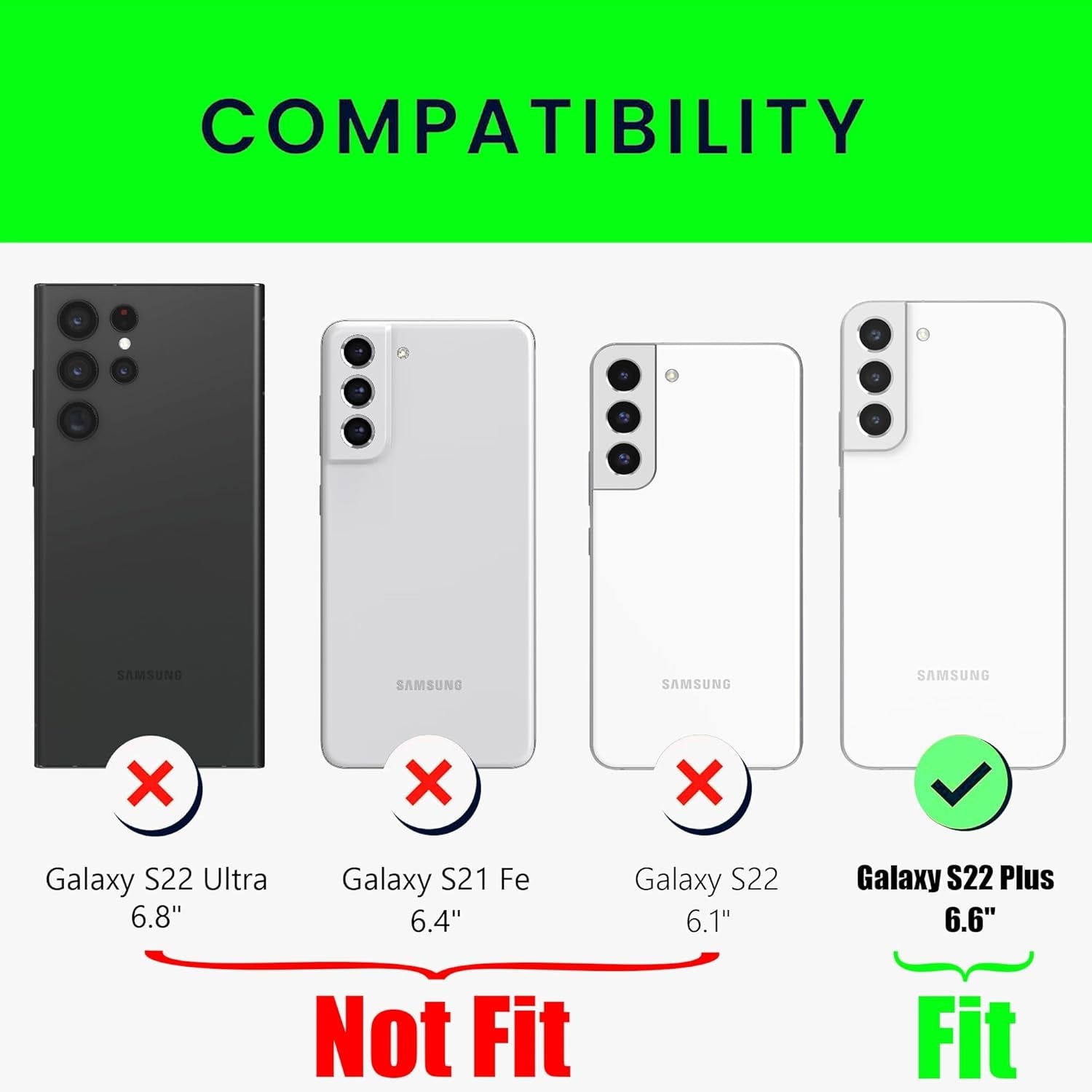 AYMECL for S22+ Case,Galaxy S22+ Case,Samsung S22+ Case [Military Grade] 3 in 1 Full Body Shockproof Dust/Drop Proof Heavy Duty Protection Cover,For Samsung Galaxy S22 plus 6.6 Inch,Black+Red