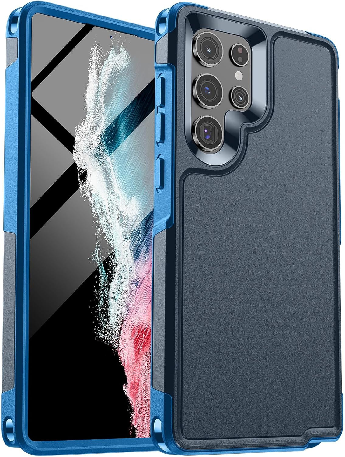 For Iphone 12 Case,Iphone 12 Pro Case,[Compatible with Magsafe][12 FT Military Grade Drop Protection] 2X[Tempered Glass Screen Protector] Magnetic Phone Case for Iphone 12/12 Pro,Deep Blue