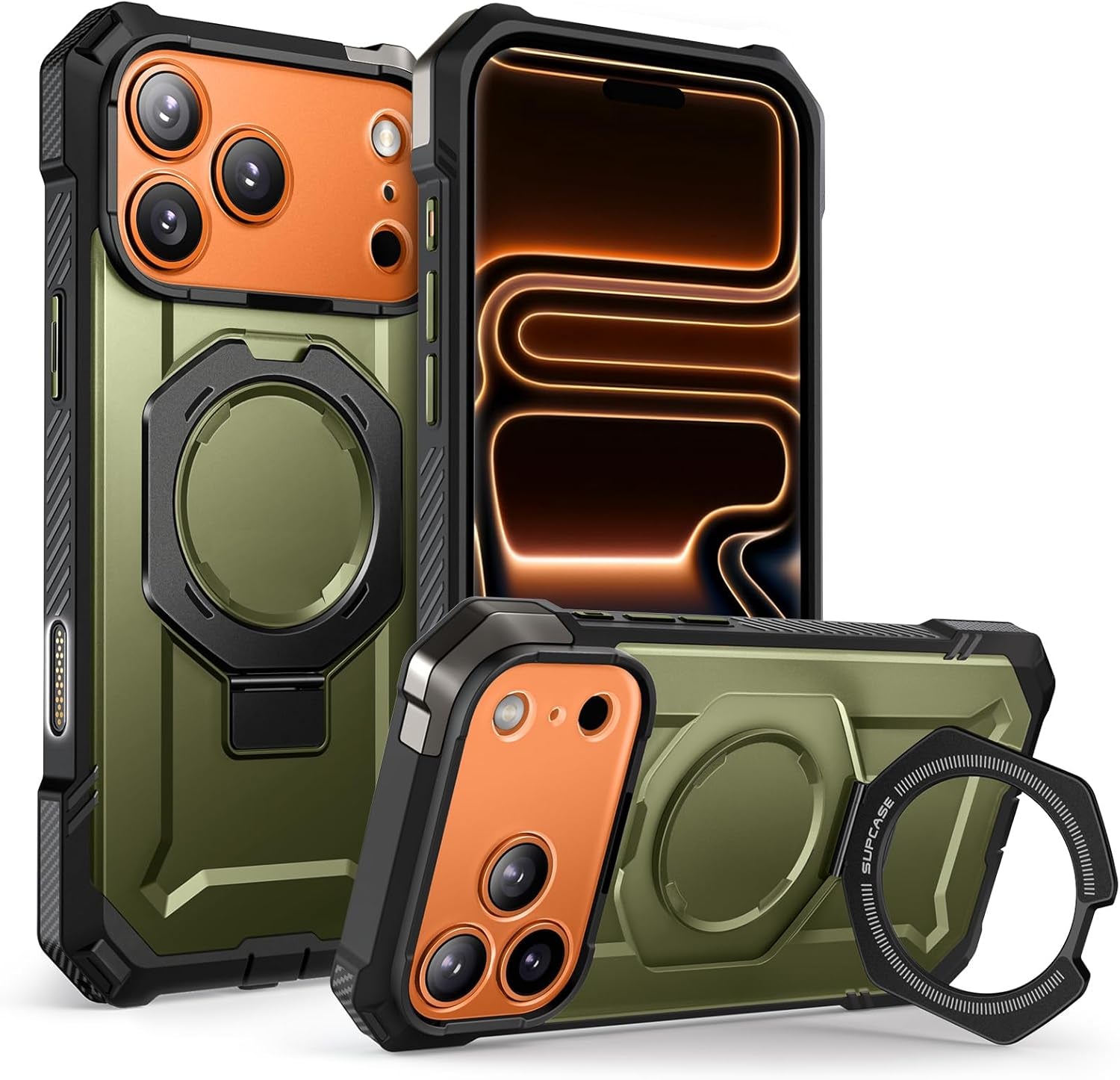 SUPCASE for Iphone 17 Pro Case with Kickstand (Unicorn Beetle Grip), [Camera Control Cover] [Compatible with Magsafe] [Military-Grade Drop Protection] Heavy Duty Magnetic Phone Case, Black