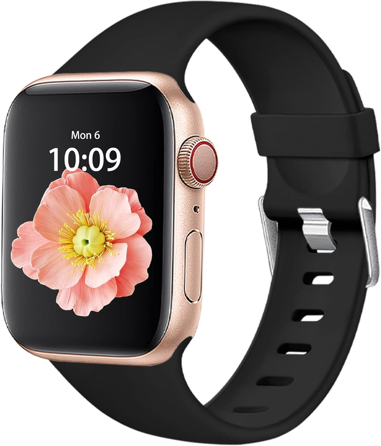 Compatible for Apple Watch Band 38Mm 40Mm 41Mm 42Mm 44Mm 45Mm,Soft Silicone Sport Replacement Strap Compatible with Iwatch Series SE/7/6/5/4/3/2/1 Women Men