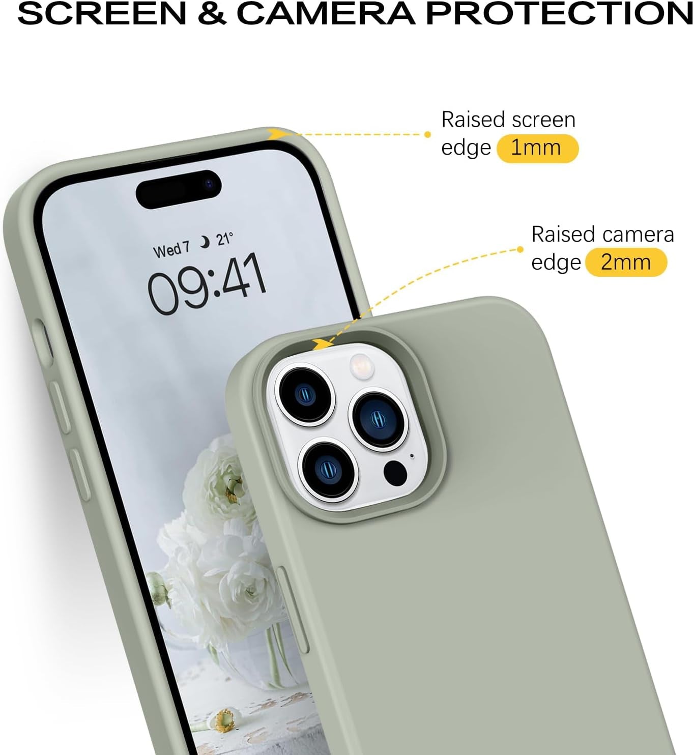 BENTOBEN for Iphone 14 Pro Max Case, Soft Silicone Gel Rubber Bumper Microfiber Lining Hard Back Shockproof Protective Phone Cover for Iphone 14 Pro Max 6.7", Copper Green  BENTOBEN   