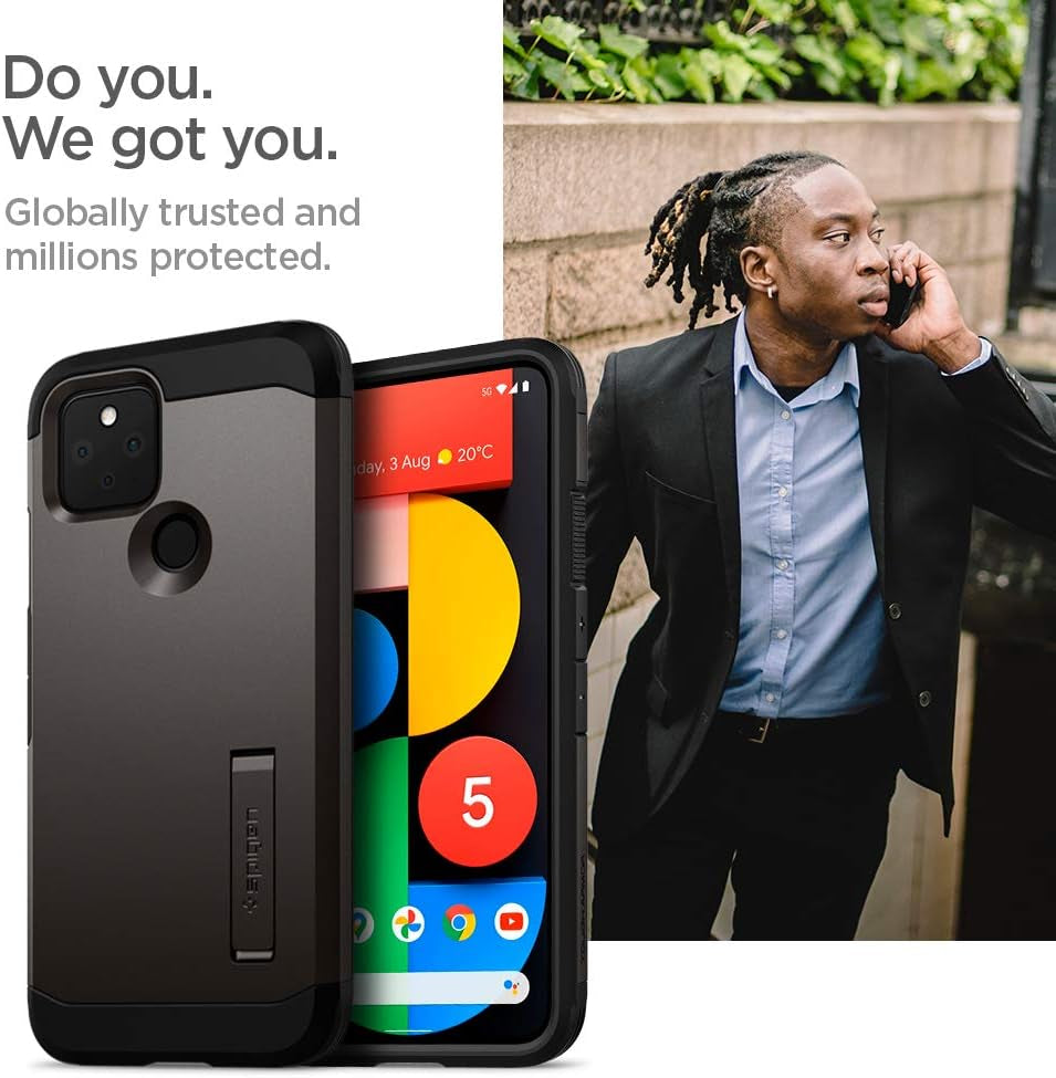 Spigen Tough Armor [Extreme Protection Tech] Designed for Pixel 5 Case (2020) - Gunmetal  Spigen   