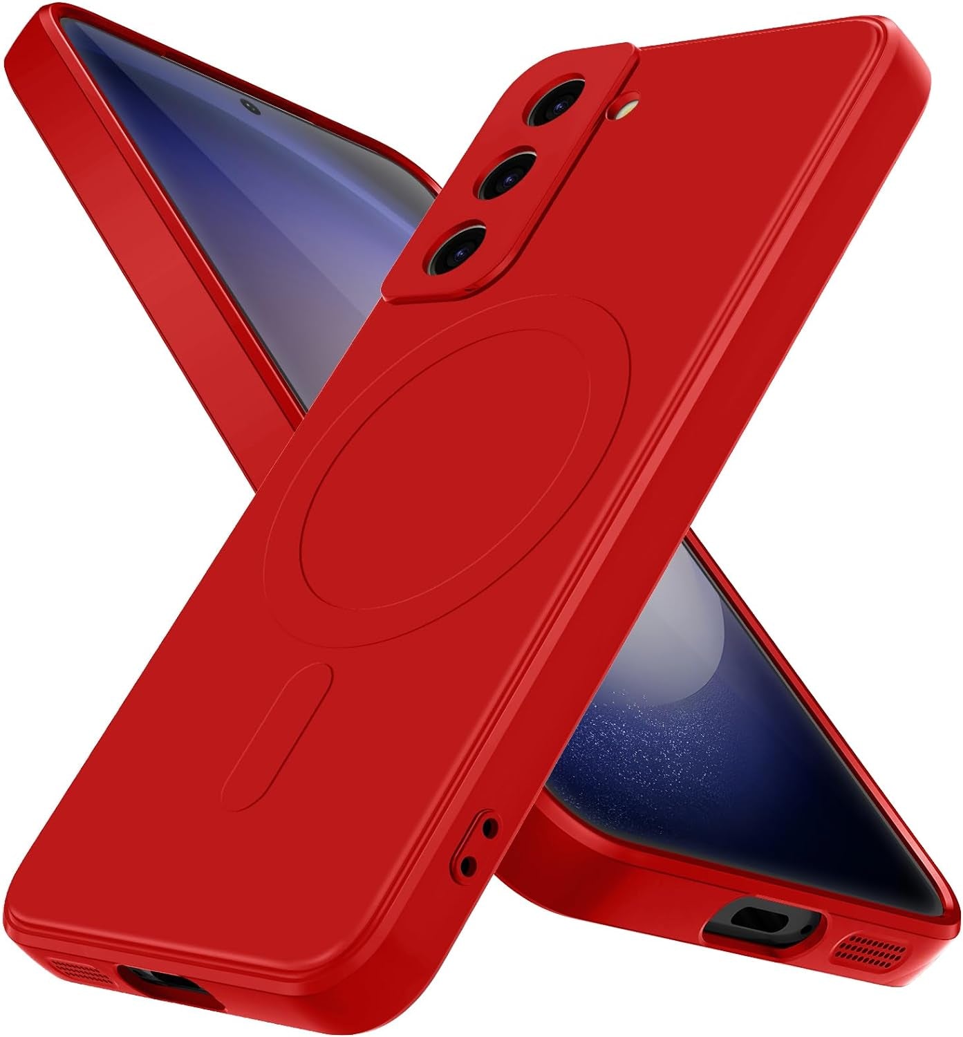 For Samsung Galaxy S22+ plus Case,Compatible with Magnetic, [Military Grade Drop Tested] Shockproof Slim Thin Phone Case,8-S22P-Purple