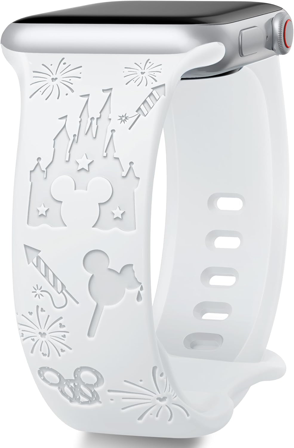 Cartoon Engraved Band Compatible with Apple Watch Bands 40Mm 38Mm 44Mm 45Mm 41Mm 42Mm 49Mm for Women, Soft Silicone Strap Cute Sport Wristband for Iwatch Series 9 8 7 6 5 Ultra 4 3 2 1 SE Ultra2