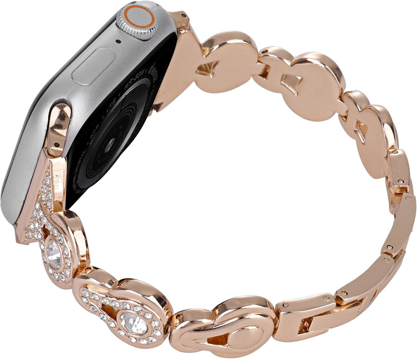 Bling Diamond Metal Band Compatible with Apple Watch Bands 38Mm 40Mm 41Mm 42Mm 44Mm 45Mm 49Mm, Dressy Women Jewelry Strap Lucky Gourd Bracelet for Iwatch Series 9 8 7 6 5 4 3 2 1 SE Ultra