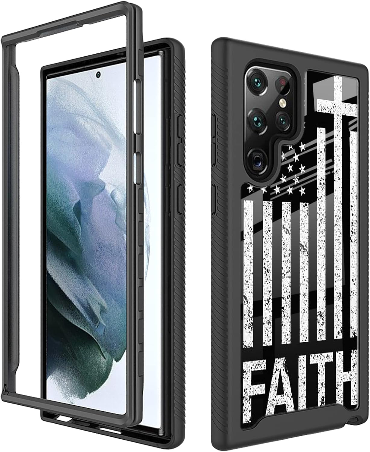 Compatible with Samsung Galaxy S22 Ultra Case Cartoon Cats for Boys Girls Full-Body Dual Layer Rugged Shockproof Bumper Heavy-Duty Protective Cover