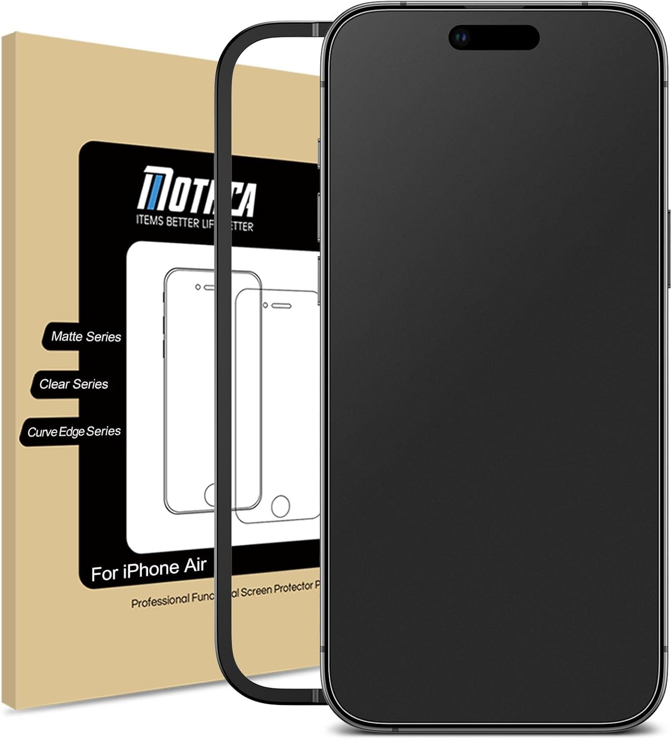 Mothca Matte Glass Screen Protector for Iphone 17 Pro (6.3 Inch) Anti-Glare & Anti-Fingerprint (Not Privacy) Tempered Glass [Easy Installation Frame] Case Friendly, Bubble Free - Smooth as Silk