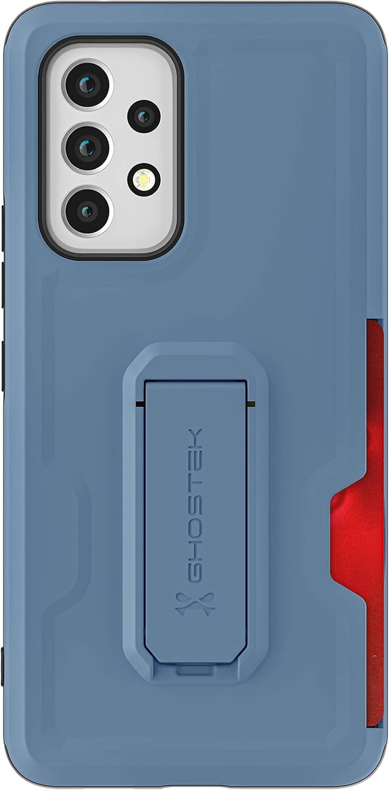 Ghostek IRON ARMOR Galaxy A53 5G Case with Belt Clip and Kickstand Credit Card Holder Slot Heavy Duty Protection Shockproof Protective Cover Designed for 2022 Samsung Galaxy A53 5G (6.5") (Matte Blue)
