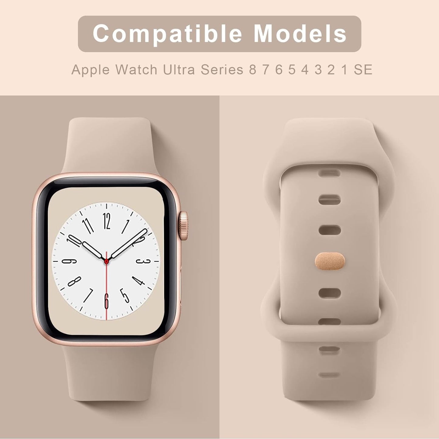 4 Pack Silicone Bands Compatible with Apple Watch Band 38Mm 40Mm 41Mm 42Mm 44Mm 45Mm 49Mm, Soft Waterproof Wristbands Sport Straps for Iwatch Series 9 Ultra SE 8 7 6 5 4 3 2 1 Women Men