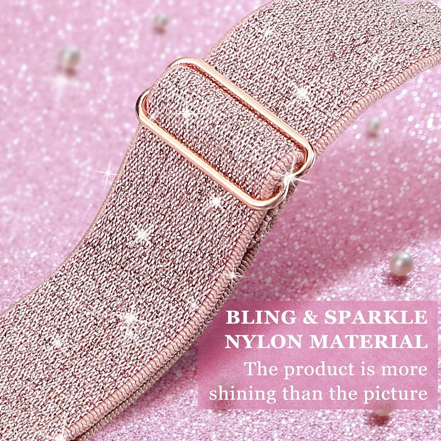 Bling Nylon Stretchy Bands Compatible with Apple Watch Bands 38Mm 40Mm 41Mm 42Mm 44Mm 45Mm 49Mm for Women Girls, Adjustable Braided Solo Loop Sport Bands for Iwatch Series 9 8 7 6 SE 5 4 3 2 1, 6 Packs