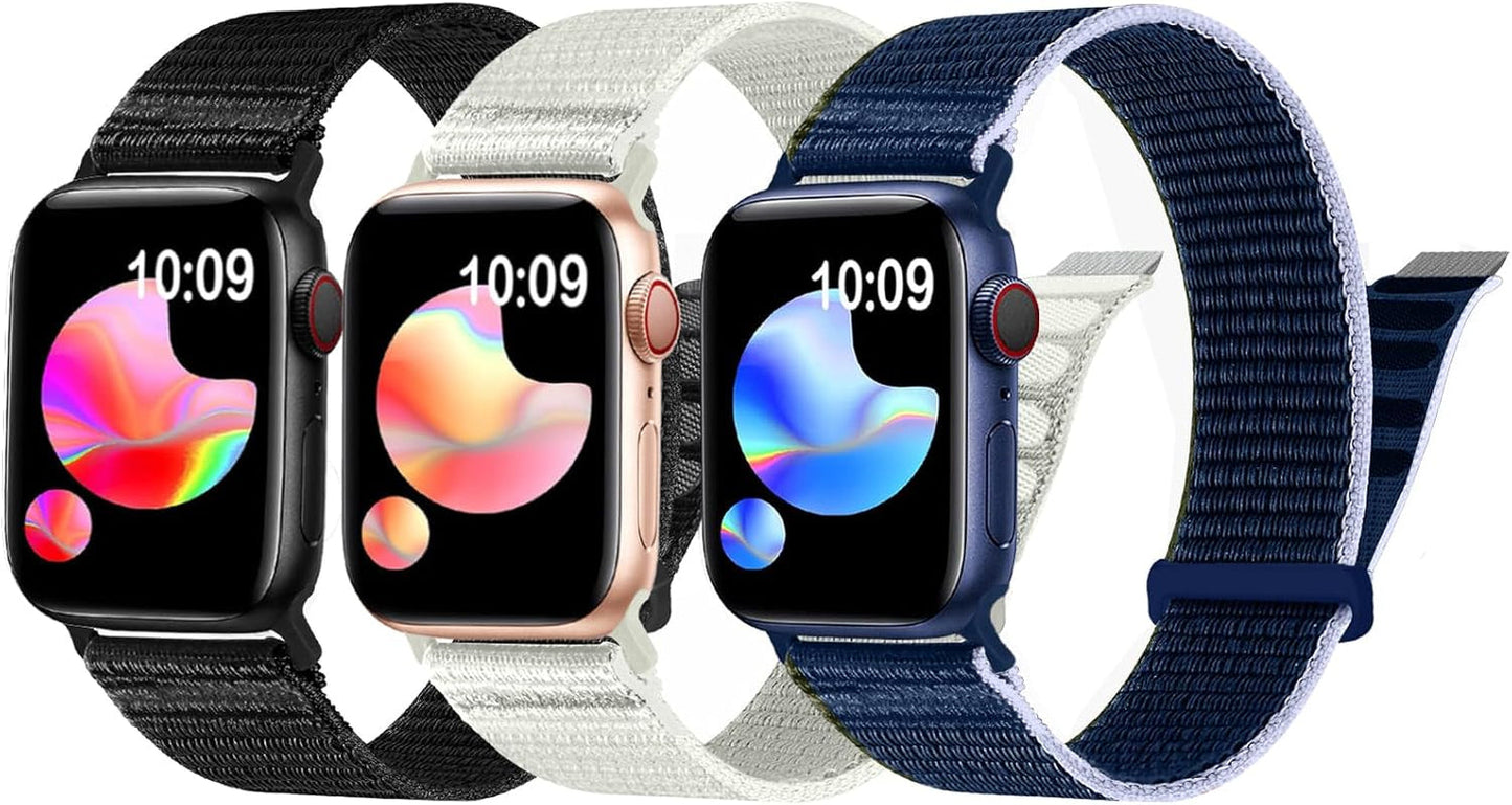 DOBSTFY Bands Compatible with Apple Watch Band 40Mm 38Mm 41Mm 42Mm 44Mm 45Mm 49Mm for Women Men,Nylon Watch Band for Iwatch Series 9 8 7 6 5 4 3 2 SE Ultra/Ultra 2