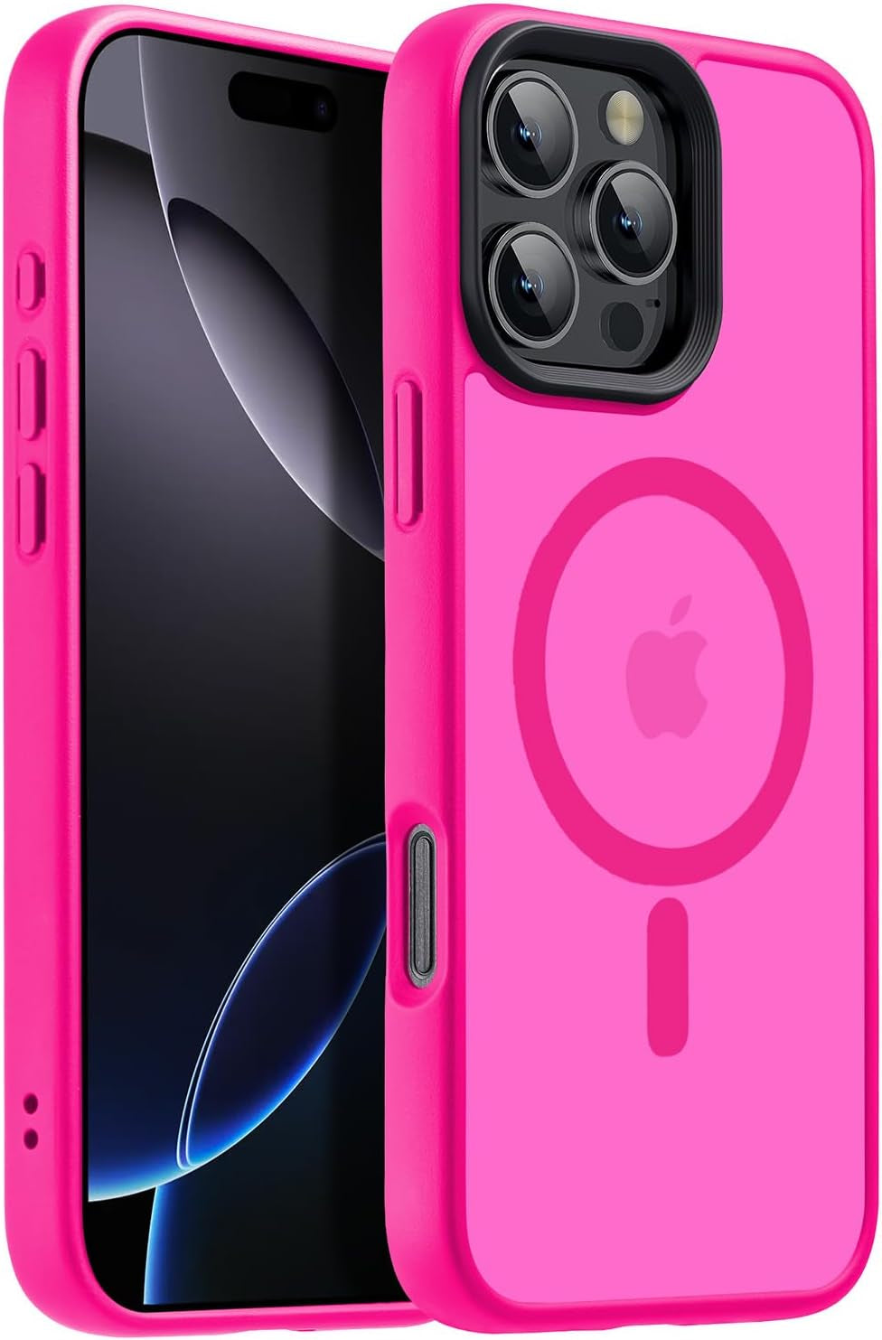 For Iphone 17 Pro Max Case with Camera Lens Protector[10Ft Military-Grade Protection] Compatible with Fit Magsafe Shockproof Slim Thin Cover Case for Iphone 17 Pro Max 6.9 Inch, Orange Bumper