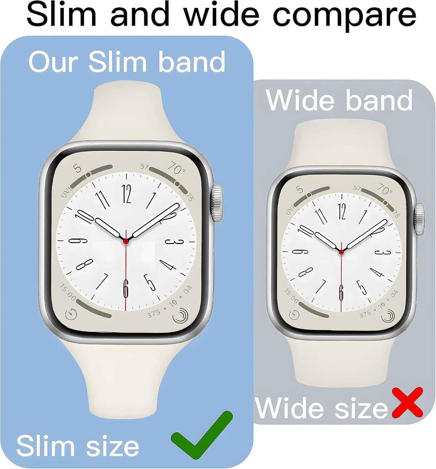 4 Pack Slim Watch Band Compatible for Apple Watch Band 38Mm 40Mm 41Mm 42Mm 44Mm 45Mm 49Mm,Soft Silicone Slim Sport Watch Band Compatible with Iwatch Apple Watch Series Ultra 8 7 6 5 4 3 2 1 SE Women Men