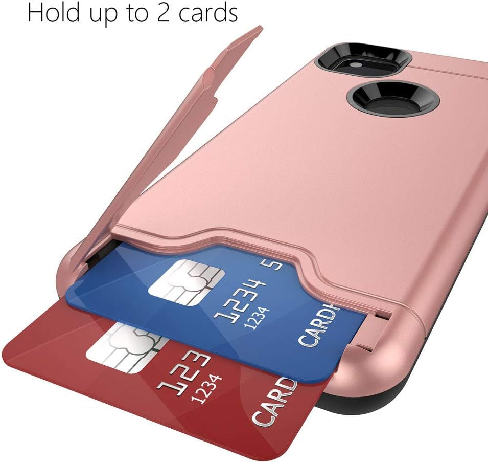 Teelevo Wallet Case for Google Pixel 4A [NOT Compatible with Pixel 4A 5G], Dual Layer Case with Card Slot Holder for Google Pixel 4A - Rose Gold  Teelevo   