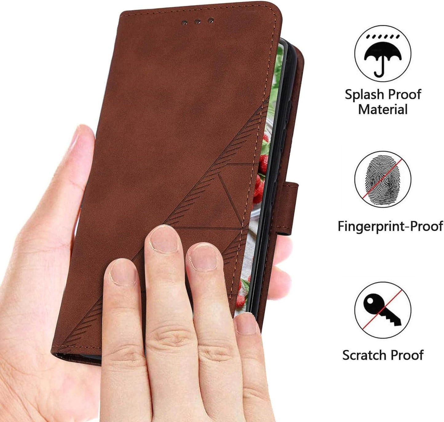 For Samsung A53 5G Case Wallet,[Kickstand][Wrist Strap][Card Holder Slots] A53 5G Phone Case,Tpu Interior Protective PU Leather Flip Cover (Brown)