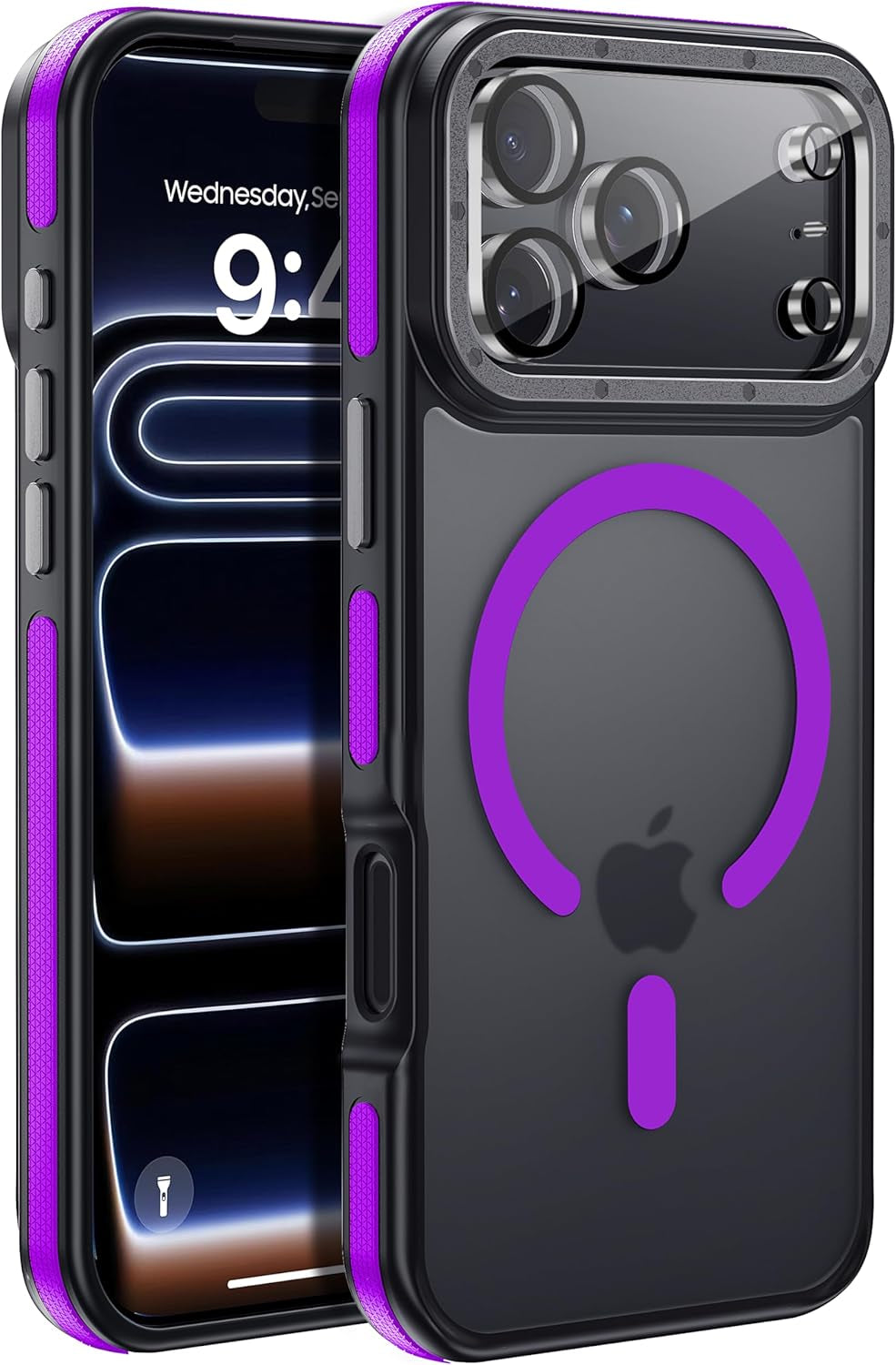 For Iphone 17 Pro Max Case with Camera Lens Protector[10Ft Military-Grade Protection] Compatible with Fit Magsafe Shockproof Slim Thin Cover Case for Iphone 17 Pro Max 6.9 Inch, Orange Bumper