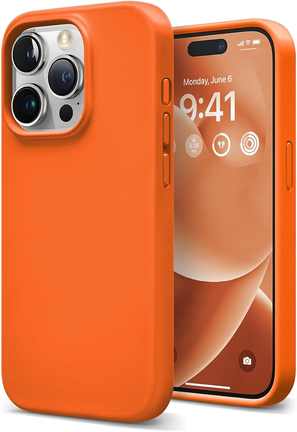 Coolfrog for Iphone 15 Pro Case, Compatible with Magsafe, 6.1" Silicone Shockproof Military-Grade Protection, Magnetic Phone Case for Men Women, Clove Purple  CoolFrog Vibrant Orange  