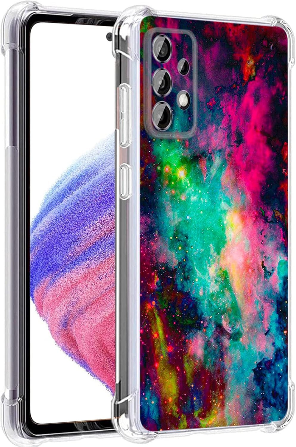 Galaxy A53 5G Case, Plum Blossom Flower Drop Protection Shockproof Case TPU Full Body Protective Scratch-Resistant Cover for Samsung Galaxy A53 5G