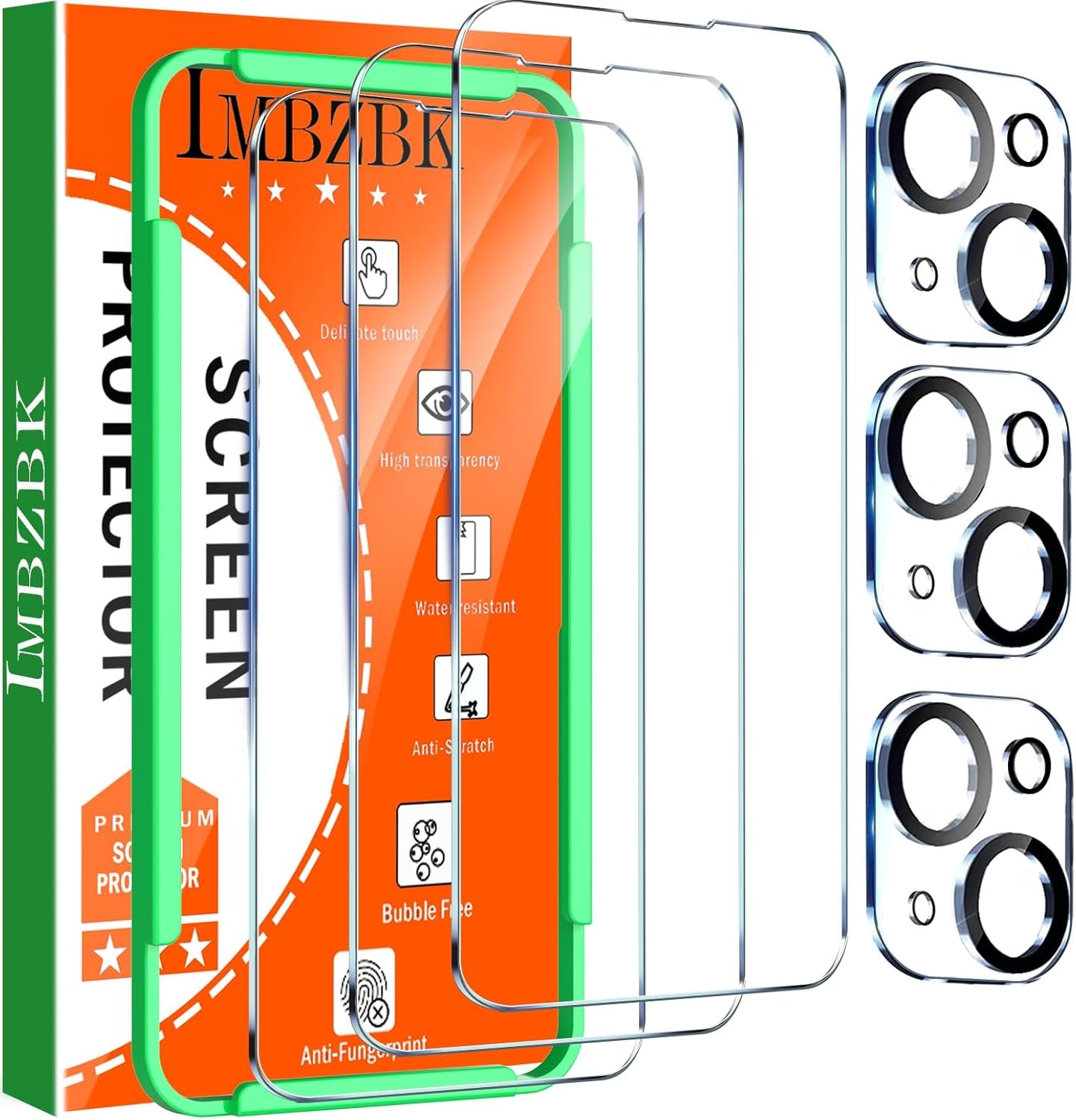 IMBZBK [Auto-Dust Removal] 3 Pack Privacy Screen Protector for Iphone 17 Pro Max [6.9 INCH] anti Spy Private Accessories, Case Friendly Film, Military Grade Tempered Glass 3 Camera Lens Protector