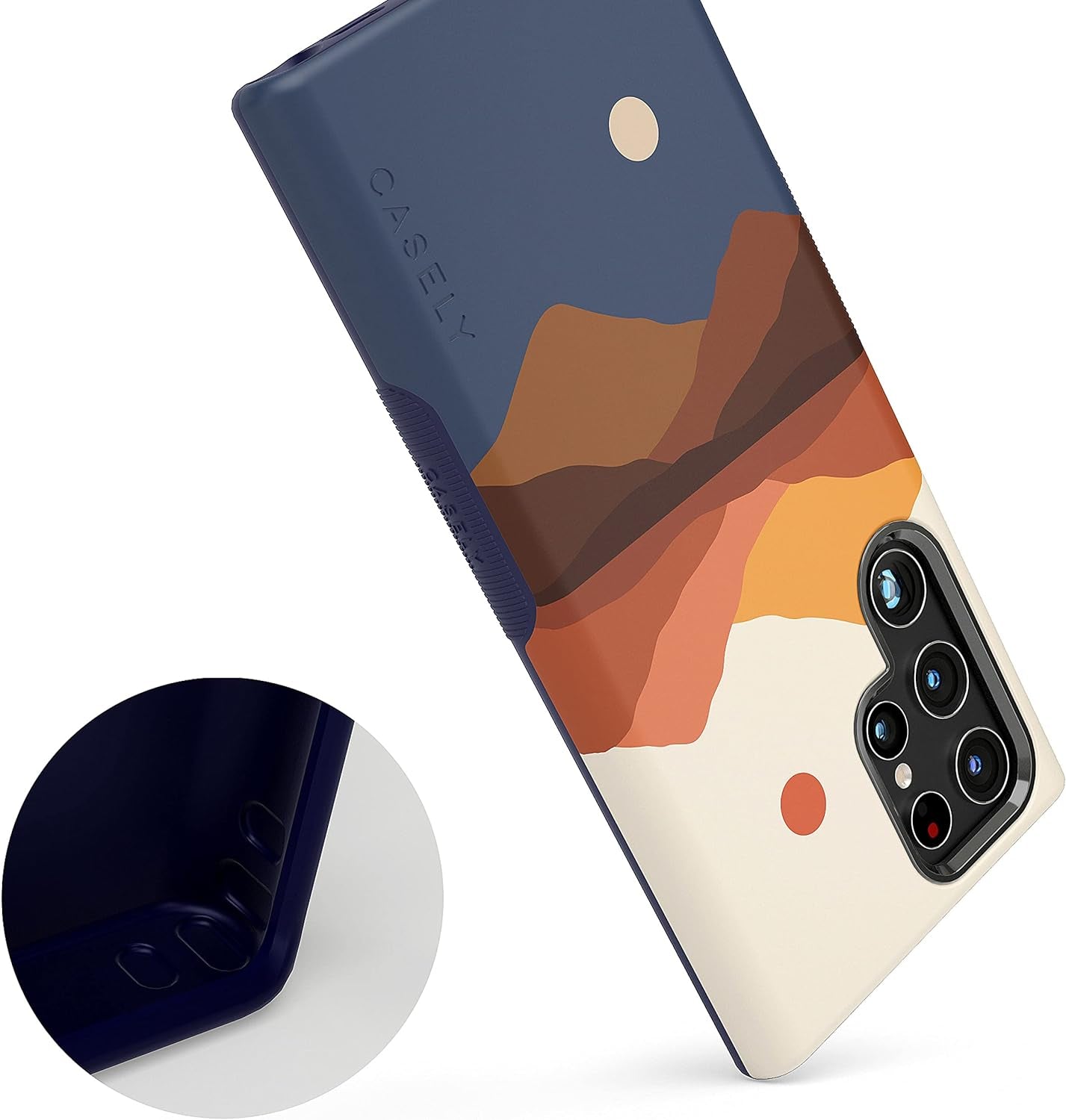 Casely Galaxy S22 Ultra | Opposites Attract | Day & Night Colorblock Mountains Samsung Case